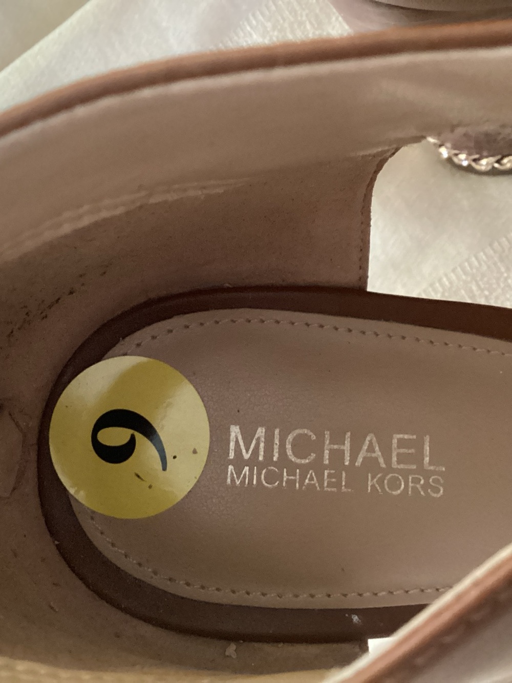 Michael Kors Tan Brown Cutout Open-Toe High Heel Sandals - Picture 6 of 8